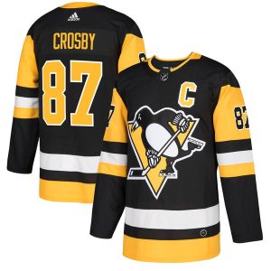 Mænd NHL Pittsburgh Penguins Trøjer Sidney Crosby #87 Authentic Sort Hjemme